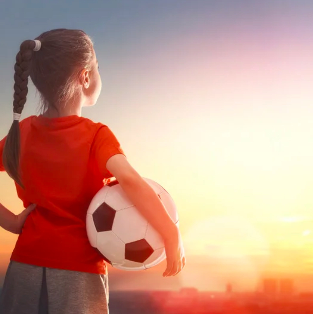 Jeune joueuse de football